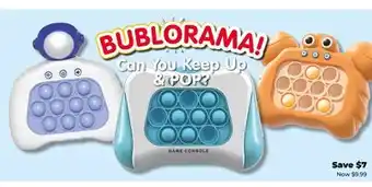 Showcase US BUBLORAMA - ELECTRONIC POPPING GAME CHALLENGE offer