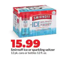 Hy-Vee Smirnoff Ice or sparkling seltzer offer