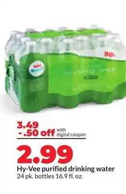 Hy-Vee Hy-Vee purified drinking water offer