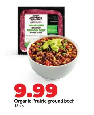Hy-Vee Organic Prairie ground beef offer