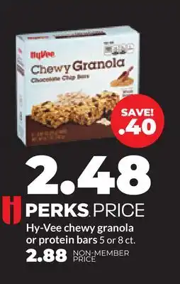 Hy-Vee Hy-Vee chewy granola or protein bars offer