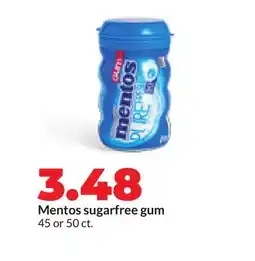 Hy-Vee Mentos sugarfree gum offer