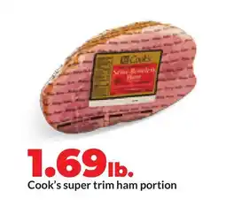 Hy-Vee Cook's super trim ham portion offer