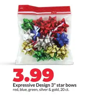 Hy-Vee Expressive Design 3 star bows offer