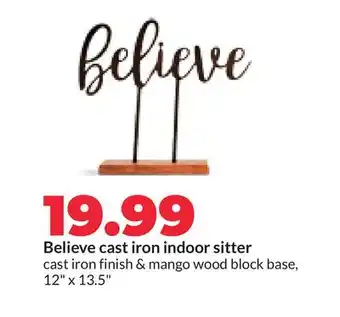 Hy-Vee Believe cast iron indoor sitter offer