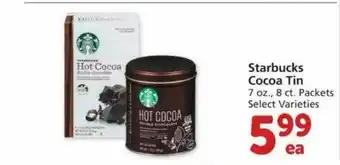 Albertsons Starbucks Cocoa Tin offer