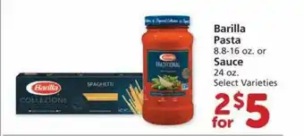 Albertsons Barilla Pasta Or Sauce Select Varieties offer