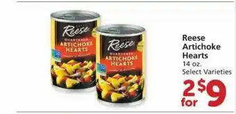 Albertsons Reese Artichoke Hearts Select Varieties offer