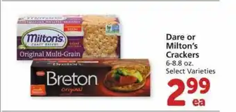 Albertsons Daire Or Milton's Crackers Select Varieties offer