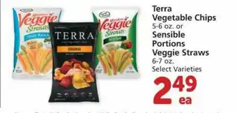 Albertsons Terra Vegetable Chips Or Sensible Portions Veggie Straws Select Varieties offer