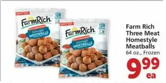 Albertsons Farm Rich Three Meat Homestyle Meatballs offer