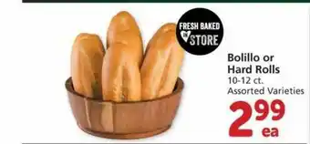 Albertsons Bolilo Or Hard Rolls Assorted Varieties offer