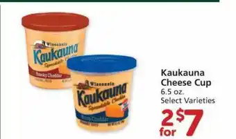 Albertsons Kaukauna Cheese Cup Select Varieties offer
