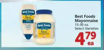Albertsons Best Foods Mayonnaise Select Varieties offer