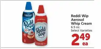 Albertsons Reddi Wip Aerosol Whip Cream Select Varieties offer