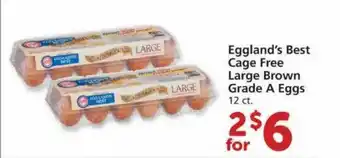 Albertsons Eggland's Best Cage Free Large Brown Grade A Eggs offer