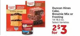 Albertsons Duncan Hines Cake Brownie Mix Or Frosting Select Varieties offer