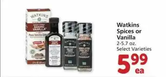 Albertsons Watkins Spices Or Vanilla Select Varieties offer