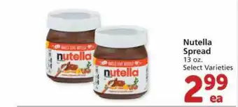 Albertsons Nutella Spread Select Varieties offer