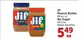 Albertsons Jif Peanuts Butter Or No Sugar Select Varieties offer
