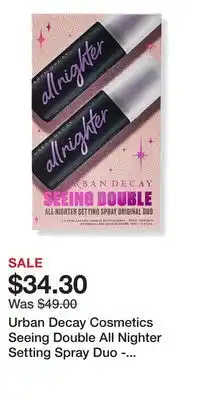 Ulta Beauty Urban Decay Cosmetics Seeing Double All Nighter Setting Spray Duo - Holiday Makeup Gift Set offer