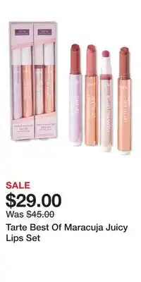 Ulta Beauty Tarte Best Of Maracuja Juicy Lips Set offer