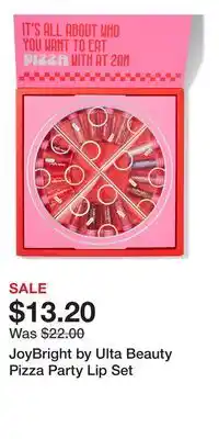 Ulta Beauty JoyBright by Ulta Beauty Pizza Party Lip Set offer