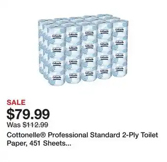 Office Depot Cottonelle Professional Standard 2-Ply Toilet Paper, 451 Sheets Per Roll, Pack Of 60 Rolls offer