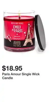 Bath & Body Works Paris Amour Single Wick Candle offer