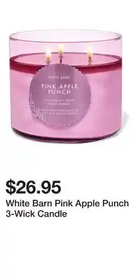 Bath & Body Works White Barn Pink Apple Punch 3-Wick Candle offer