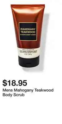 Bath & Body Works Mens Mahogany Teakwood Body Scrub offer