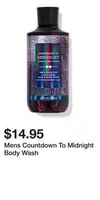 Bath & Body Works Mens Countdown To Midnight Body Wash offer