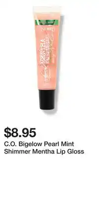 Bath & Body Works C.O. Bigelow Pearl Mint Shimmer Mentha Lip Gloss offer