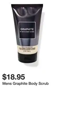 Bath & Body Works Mens Graphite Body Scrub offer