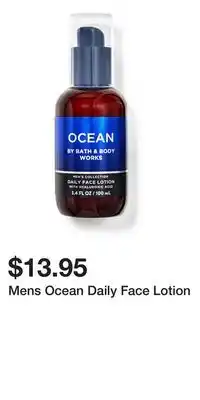 Bath & Body Works Mens Ocean Daily Face Lotion offer