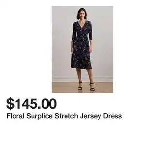 Belk Floral Surplice Stretch Jersey Dress offer