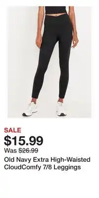 Old Navy Old Navy Extra High-Waisted CloudComfy 7/8 Leggings offer