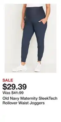 Old Navy Old Navy Maternity SleekTech Rollover Waist Joggers offer