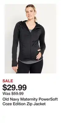 Old Navy Old Navy Maternity PowerSoft Coze Edition Zip Jacket offer