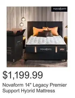 Costco Novaform 14" Legacy Premier Support Hybrid Mattress offer