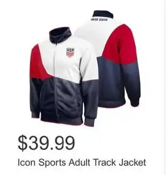 Costco Icon Sports Adult Track Jacket offer