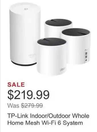 Costco TP-Link Indoor/Outdoor Whole Home Mesh Wi-Fi 6 System offer