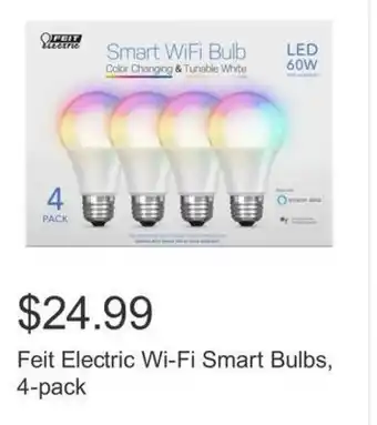 Costco Feit Electric Wi-Fi Smart Bulbs offer