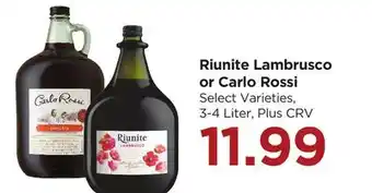 Food 4 Less Riunite Lambrusco or Carlo Rossi offer