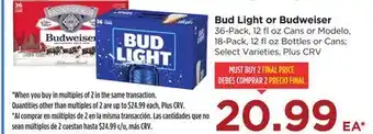 Food 4 Less Bud Light or Budweiser offer
