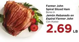 Food 4 Less Farmer John Spiral Sliced Ham offer