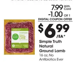 Ralphs Simple Truth Natural Ground Lamb offer