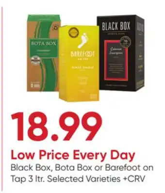 Stater Bros Black Box, Bota Box or Barefoot on Tap offer