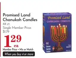 Pavilions Promised Land Chanukah Candles offer