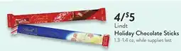 Fresh Thyme Lindt Holiday Chocolate Sticks offer